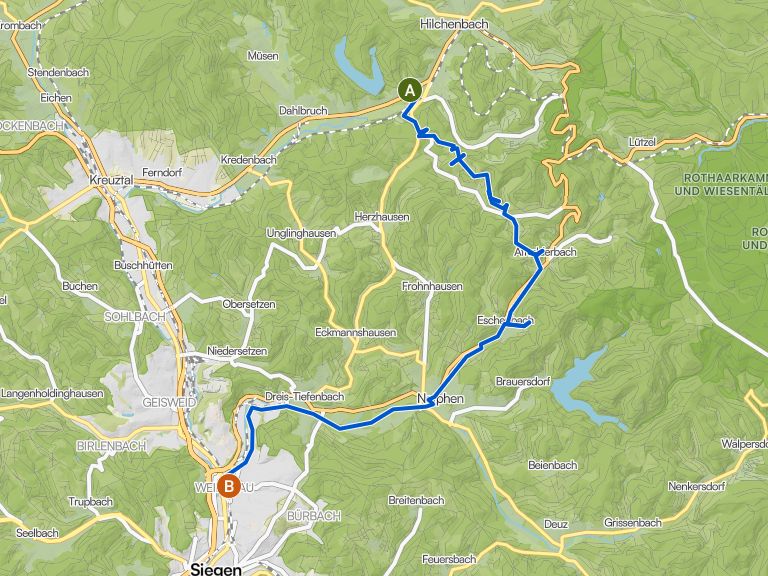 Von Hilchenbach nach Siegen zurück nach Hilchenbach | E-Mountainbike ...